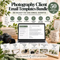 Photography Client Email Templates | 50 Photographer Email Scripts | Inquiry, Booking, Payment, Gallery & Follow-Up image 1