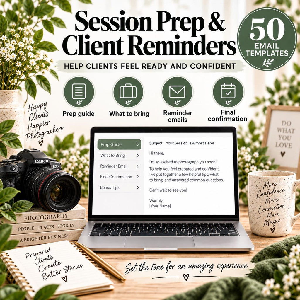 Photography Client Email Templates | 50 Photographer Email Scripts | Inquiry, Booking, Payment, Gallery & Follow-Up image 5