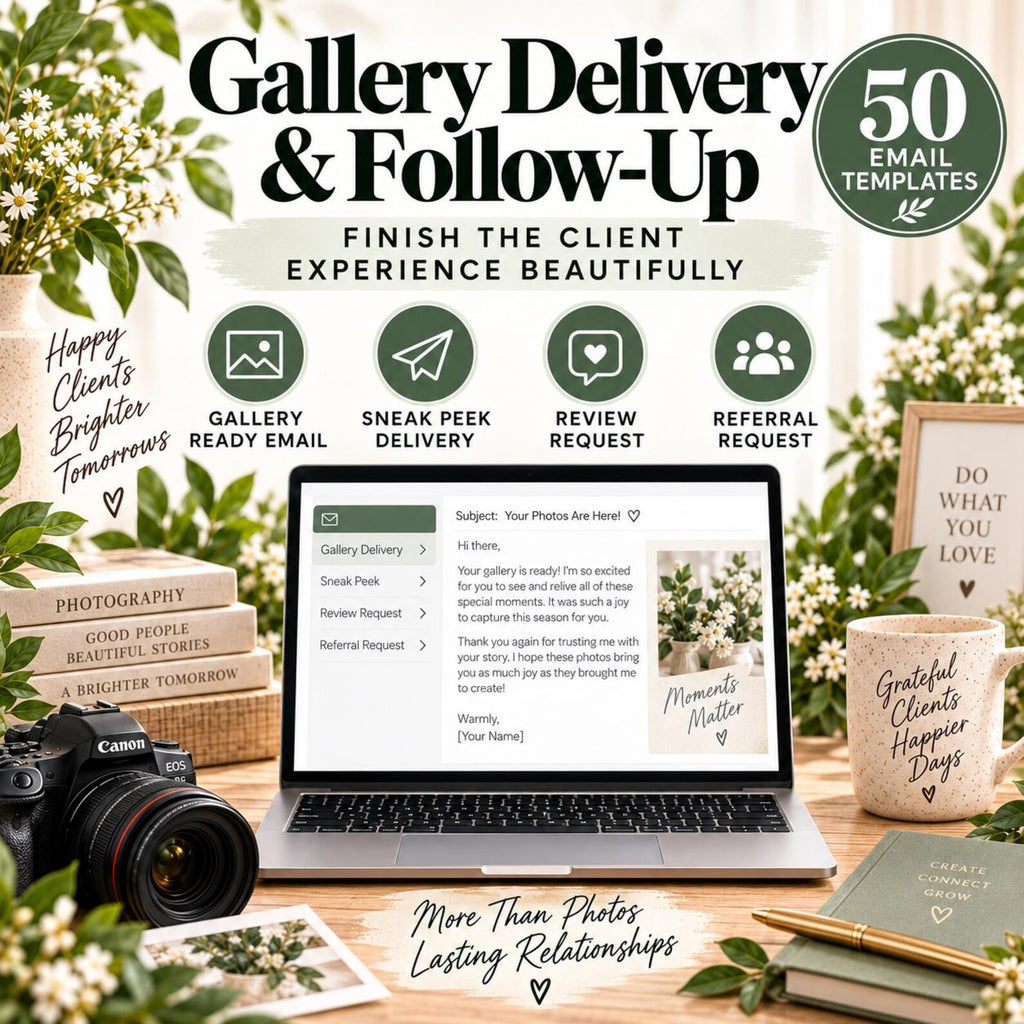 Photography Client Email Templates | 50 Photographer Email Scripts | Inquiry, Booking, Payment, Gallery & Follow-Up image 6