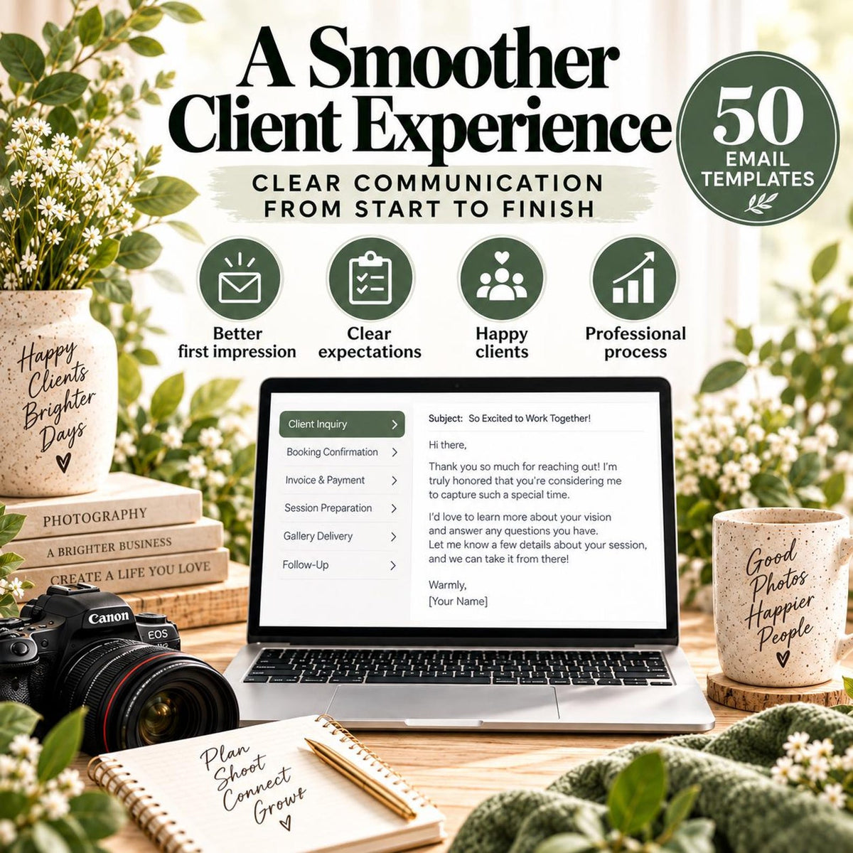 Photography Client Email Templates | 50 Photographer Email Scripts | Inquiry, Booking, Payment, Gallery & Follow-Up image 8