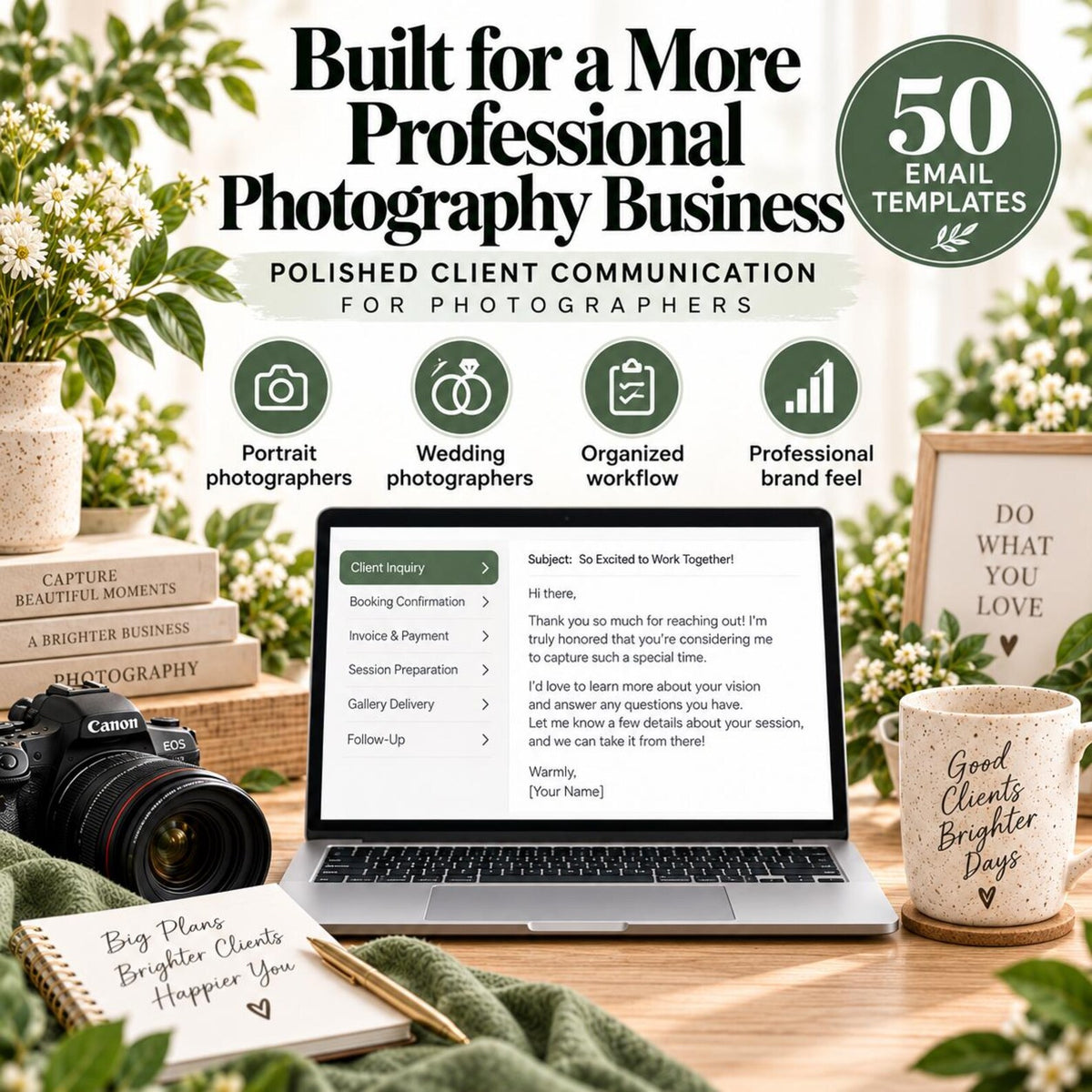 Photography Client Email Templates | 50 Photographer Email Scripts | Inquiry, Booking, Payment, Gallery & Follow-Up image 10