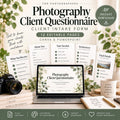Photography Client Questionnaire Template | 12-Page Photographer Intake Form | Canva & PowerPoint image 1