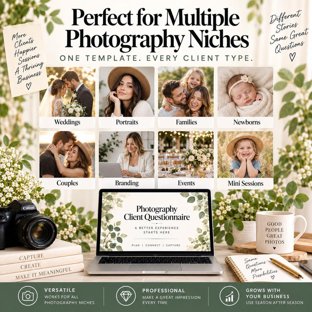Photography Client Questionnaire Template | 12-Page Photographer Intake Form | Canva & PowerPoint image 8